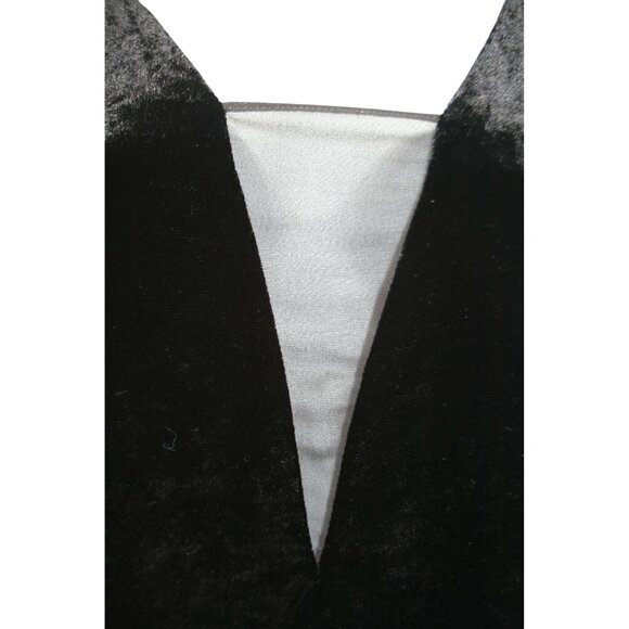 BCBG Max Azria Womens XXS Lyssa Velvet Camisole Black Sheer Trim - Picture 2 of 6